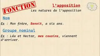 Qu'est ce qu'une apposition