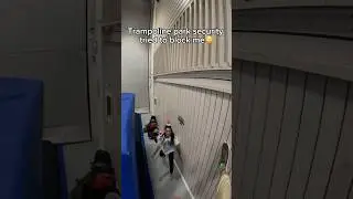 Parkour escape from security😳 (I let crab jump on trampoline) #parkour #security #escape