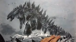 Drawing GODZILLA