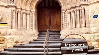 [4K] Experience Melbourne's CBD: Walk from Exhibition St to RMIT Campus on a Chilly Easter Saturday