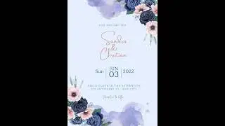 Digital Wedding Invitation with RSVP | Purple Watercolor Wedding Invitation | evites.me