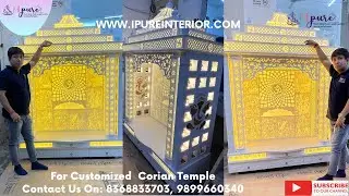 Corian 2D 3D Backlit Temple, Corian, Corian Temple, Temple, Mandir, Corian Mandir Manufacturer
