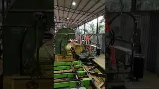 Wood log automatic saw timber saw mill for log sawing vertical band saw
