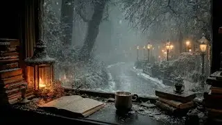 Lanterns on a Snowbound Street — A Winter Evening of Thought and Silence | Dark Academia Music