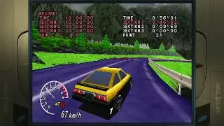 Code R Course 2: Genbu tohge - Down Hill Time Attack Sega Saturn Emulated