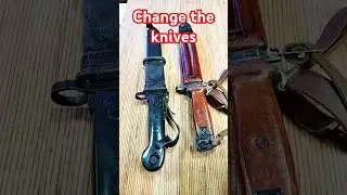Bayonet AK74 / Ak47 change the knives #nva #army #knifeskills #asmr