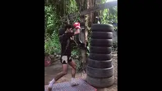 home made tires boxing bag #shorts