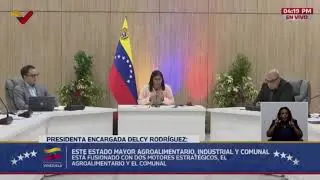 Presidenta encargada Delcy Rodr&iacute;guez se reune estado mayor agroalimentario  06-01-2026