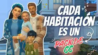 Decor&eacute; una CASA ENTERA con Packs de CC Maxis Match | Los Sims 4 🏡✨