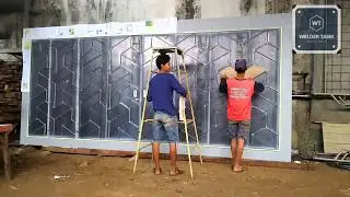 FINISHING MOTIF 3D PINTU SLIDING||3D PAINT SLIDING DOOR | HENDERSON 3D