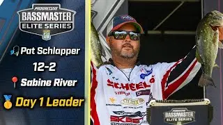 Pat Schlapper leads Day 1 of Bassmaster Elite at the Sabine River with 12 pounds, 2 ounces