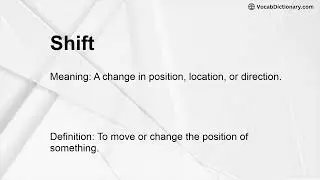 Shift Meaning