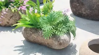 Summer bestsellers boulder rock flower pot and sink