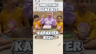 UNBOXING KARAKTER BT21 DI SLIME KIT TERLENGKAP YUK 🥳🥳🥳 #SLIMEKIT #BT21 #SLIME #mainananak