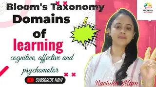 Domains of learning l Bloom's Taxonomy l 📝B.Ed/ D.El.Ed/ UGC NET/ @ruchikaeducationhub