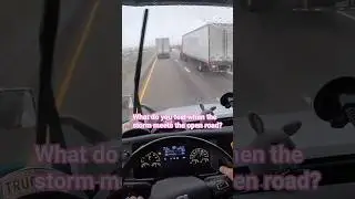 POV Truck Driving USA | Overtaking a Truck in Rainy Wyoming #shorts