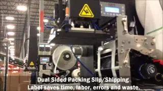 See the TwinPrint in Action! Dual sided packing slip shipping labels printed and applied