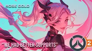 Mercy in GOLD IS PAIN - Rose Gold & #pinkmercy #overwatch2  gameplay