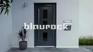 Blaurock Window with Integrated Roller Shutters and Front Door - English