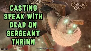 Baldur's Gate 3 Patch 7 - Casting Speak With Dead on Sergeant Thrinn