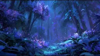 Forest at Night • Calm Sleep Sounds & Gentle Wind (10 Hours)