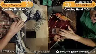 White Weenie vs Rakdos Madness | NYC Pauper League Week 1 Season 3 | MTG Gameplay