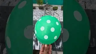 Green Balloons vs Gravity 💥 Which One Pops First? #Shorts