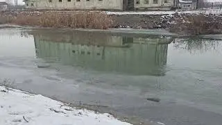 Iarnă pe canalul Bega
