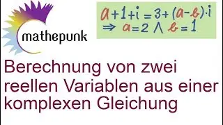 Die Berechnung von zwei reellen Variablen aus nur einer komplexen Gleichung