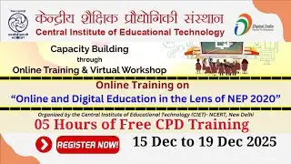 CIET-NCERT Training on Online and Digital Education in the Lens of NEP 2020 #ciet #ncert #cbse 