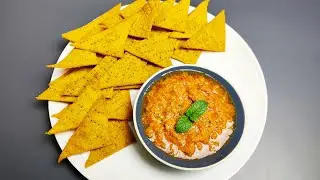 Restaurant Style Nachos Chips with Salsa Dip Recipe l Food Halts