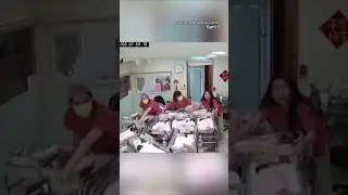 Maternity staff rushes to newborns during Taiwan earthquake #shorts