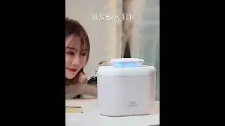 Humidifier H2O Ultrasonic Diffuser Aromatherapy Portable   - Color Night Light  white pink