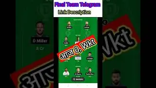 dream 11 team o wicket lega ajj 5 player name #shorts #ipl2023