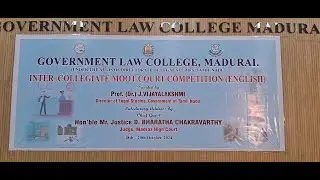 Government Law College Madurai  INTER COLLEGIATE MOOT COURT COMPETITION-2024