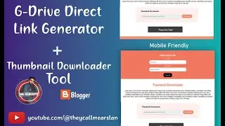 How To Create a Yt Thumbnail And G Drive Link Generator tools Website 2023