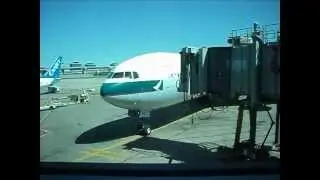 Cathay Pacific CX828 arriving at the gate in Pearson International (4/712)