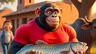 Hindi kahani #ai #monkeyvlog #reels #cartoon #aivlog #youtubeshorts #shots #shotsfeed 
