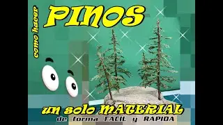 Como hacer/PINOS/con un solo material/de forma RAPIDA y FACIL/para Maquetas o Belenes/2025