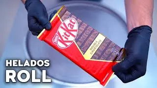 Helado de KitKat Double Chocolate | Ice Cream Rolls | Helado a la Plancha | Satisfying | ASMR