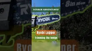 RYOBI Lopper with extension pole - trimming TREES into a HEDGE #ryobi #ryobitools #gardeninglife