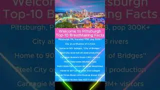Welcome to Pittsburgh: Top-10 Breathtaking Facts #USA #city #Pittsburgh #PA