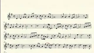 Through the years - Music sheet melody