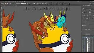 The process of creating the PolkaMonster logo