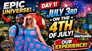 Epic Universe Day 1! Flora Restaurant, Helios Bar Hotel & Matching Looks Fourth of July Weekend 2025