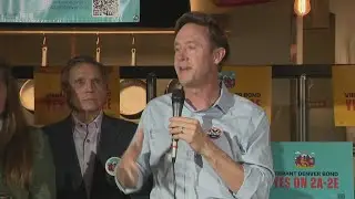 Mayor Johnston speaks at Vibrant Denver watch party