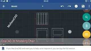 GnaCAD Design 2D Simple Chair Modeling Tutorial