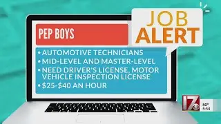 Experienced automotive technicians needed at Pep Boys