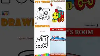 melukis Kereta Api tut tut #shorts #drawing #art #melukis #menggambar #keretaapi #kai #train #easy