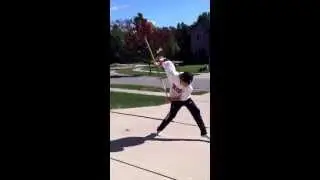 Breaking my mission hockey stick!